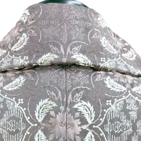 Talbots rich 100% cotton brocade double breasted size 10 petite - Picture 10 of 16